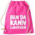 Lustiger Turnbeutel mit Spruch Bin da kann losgehen Moonworks®preview