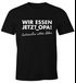 Lustiges Herren T-Shirt Wir essen jetzt Opa, Satzzeichen retten leben Moonworks®preview