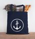 Maritime Einkaufstüte Baumwoll-Tasche Jutebeutel Anker Round Moonworks®preview