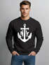 modernes Herren Sweatshirt mit Anker Druck Anchor Rundhals-Pullver Neverless®preview