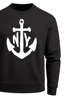 modernes Herren Sweatshirt mit Anker Druck Anchor Rundhals-Pullver Neverless®preview