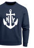 modernes Herren Sweatshirt mit Anker Druck Anchor Rundhals-Pullver Neverless®preview