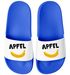 Moonworks® Badeschlappen mit Apfel-Banane Motiv Badelatschen mit witzigem Aufdruck Unisex Pool Slides für Männer & Frauen preview