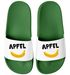 Moonworks® Badeschlappen mit Apfel-Banane Motiv Badelatschen mit witzigem Aufdruck Unisex Pool Slides für Männer & Frauen preview