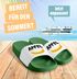 Moonworks® Badeschlappen mit Apfel-Banane Motiv Badelatschen mit witzigem Aufdruck Unisex Pool Slides für Männer & Frauen preview