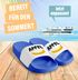 Moonworks® Badeschlappen mit Apfel-Banane Motiv Badelatschen mit witzigem Aufdruck Unisex Pool Slides für Männer & Frauen preview