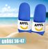Moonworks® Badeschlappen mit Apfel-Banane Motiv Badelatschen mit witzigem Aufdruck Unisex Pool Slides für Männer & Frauen preview