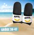 Moonworks® Badeschlappen mit Apfel-Banane Motiv Badelatschen mit witzigem Aufdruck Unisex Pool Slides für Männer & Frauen preview
