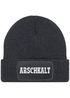 Moonworks® Damen Beanie mit Patch Arschkalt Strickmütze mit Spruch Aufdruck Statement  Lustig Moonworks®preview