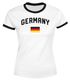 Moonworks® Damen Deutschland Fan-Shirt T-Shirt Fußball WM EM Retro Fan-Trikot Weltmeisterschaft Europameisterschaftpreview