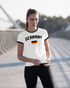 Moonworks® Damen Deutschland Fan-Shirt T-Shirt Fußball WM EM Retro Fan-Trikot Weltmeisterschaft Europameisterschaftpreview