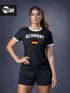 Moonworks® Damen Deutschland Fan-Shirt T-Shirt Fußball WM EM Retro Fan-Trikot Weltmeisterschaft Weltmeisterschaftpreview