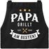 MoonWorks® Grillschürze für Männer Spruch Papa grillt am besten personalisiert Alter Geburtsjahr Grillgeschenk Vatertag MoonWorks®preview