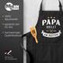 MoonWorks® Grillschürze für Männer Spruch Papa grillt am besten personalisiert Alter Geburtsjahr Grillgeschenk Vatertag MoonWorks®preview