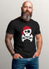 Moonworks® Herren T-Shirt Pirat Skull Jolly Roger Bandana Fasching Last Minute Faschingskostüme Männer Funshirt Moonworks®preview