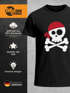 Moonworks® Herren T-Shirt Pirat Skull Jolly Roger Bandana Fasching Last Minute Faschingskostüme Männer Funshirt Moonworks®preview
