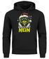 Moonworks® Hoodie Herren Anti Weihnachten Nein Grinch Spruch Lustig Weihnachtsmuffel Kapuzen-Pullover Moonworks®preview