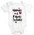 Moonworks® Kurzarm Baby-Body mit Aufdruck "Mamas/Papas Schatz" Bio-Baumwollepreview