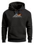 Mountain Lines Kapuzensweatshirt mit Berglinien und Sonne Outdoor Streetwear Nature Inspired Style Neverless®preview