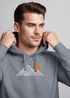 Mountain Lines Kapuzensweatshirt mit Berglinien und Sonne Outdoor Streetwear Nature Inspired Style Neverless®preview