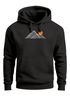Mountain Lines Kapuzensweatshirt mit Berglinien und Sonne Outdoor Streetwear Nature Inspired Style Neverless®preview