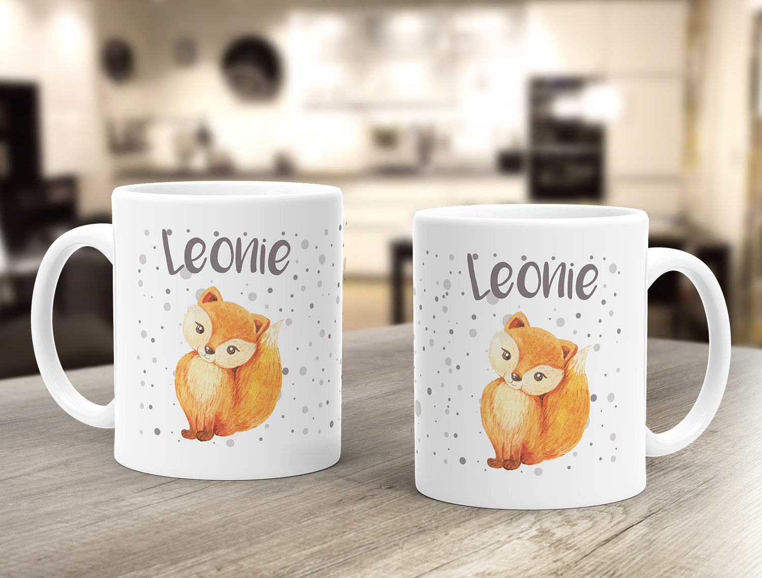 Personalisierte Kaffeetasse Mit Namen & Fuchs-Motiv | 325 Ml, Spülmaschinengeeignet – Geschenkidee Für Jeden Anlass