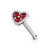 Nasenpiercing Stecker Herz Heart Nasenstecker Stift Nasen Piercing Zirkonia Kristalle Autiga®preview