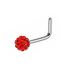 Nasenpiercing Stecker Nasenstecker Ferido Kristall gebogen L-Form Nose Stud Shamballapreview