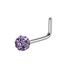 Nasenpiercing Stecker Nasenstecker Ferido Kristall gebogen L-Form Nose Stud Shamballapreview