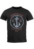 Neverless® Herren T-Shirt Anker Motiv maritim Schriftzug California Paradise lost Fashion Streetstylepreview