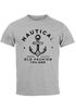 Neverless® Herren T-Shirt Anker Motiv Schriftzug Nautical Old Fashion Retro Design Fashion Streetstylepreview