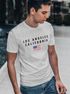 Neverless® Herren T-Shirt Bedruckt Schriftzug California Los Angeles USA Amerika Flagge Fashion Streetstylepreview