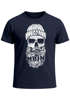 Neverless® Herren T-Shirt Moin Totenkopf Anker Skull Print Motiv Bartpreview