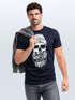 Neverless® Herren T-Shirt Moin Totenkopf Anker Skull Print Motiv Bartpreview