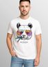 Neverless® Herren T-Shirt Panda Bär Aufdruck Tiermotiv mit Sonnenbrille Fashion Streetstylepreview