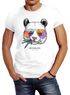 Neverless® Herren T-Shirt Panda Bär Aufdruck Tiermotiv mit Sonnenbrille Fashion Streetstylepreview