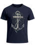 Neverless® Herren T-Shirt Print Aufdruck Anker Kompass Motiv Maritim Meer Fashion Streetstylepreview