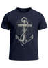 Neverless® Herren T-Shirt Print Aufdruck Anker Kompass Motiv Maritim Meer Fashion Streetstylepreview