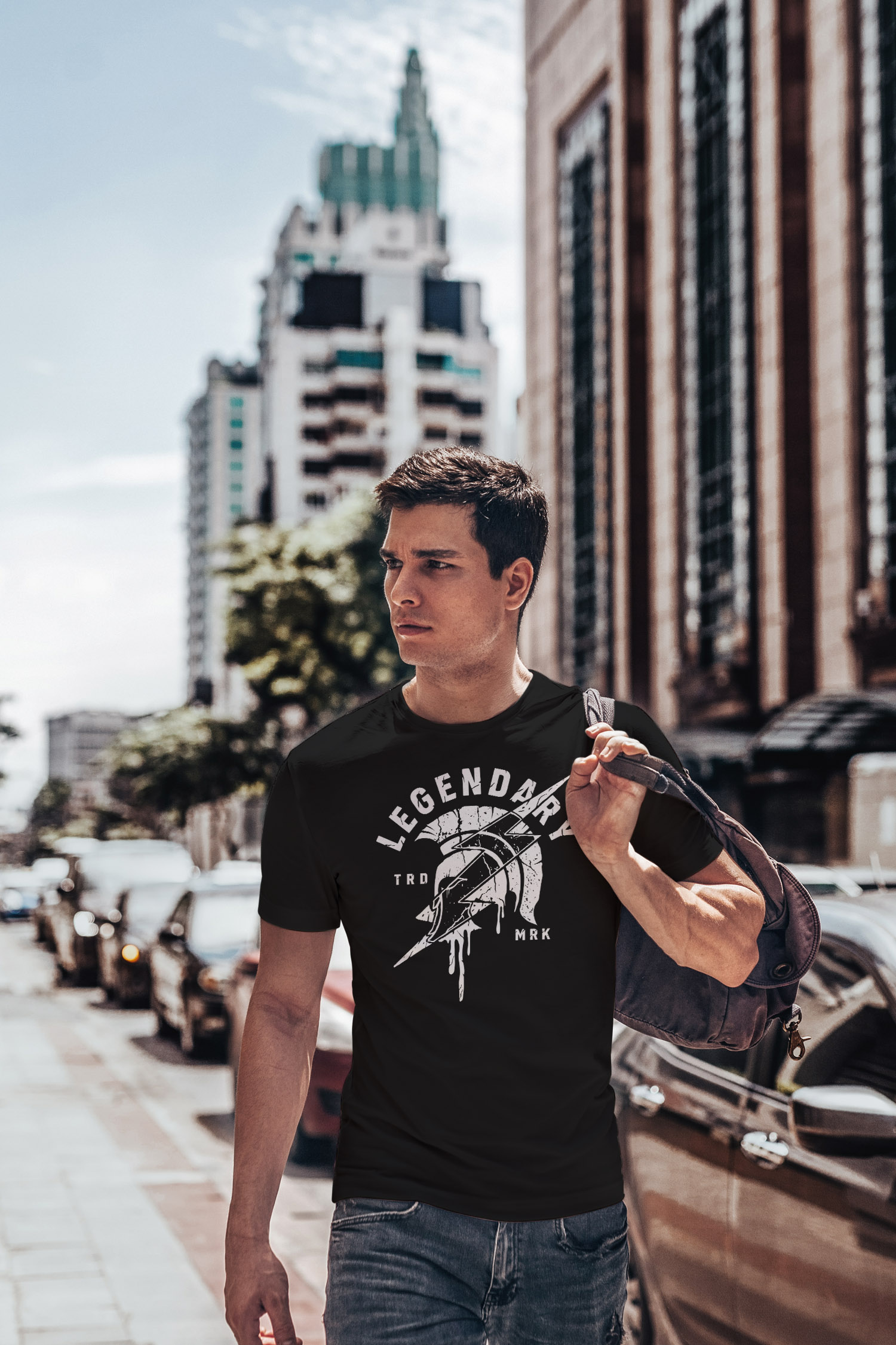 Neverless Herren T-Shirt Mit Tiger-Print – Slim Fit, 100% Baumwolle, Athletic-Schriftzug
