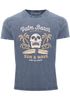 Neverless® Herren T-Shirt Surf-Motiv Totenkopf Palm Beach Vintage Shirtpreview