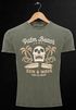 Neverless® Herren T-Shirt Surf-Motiv Totenkopf Palm Beach Vintage Shirtpreview