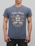 Neverless® Herren T-Shirt Surf-Motiv Totenkopf Palm Beach Vintage Shirtpreview