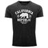 Neverless® Herren T-Shirt Vintage Shirt Printshirt California Republic Kalifornien Golden State Grizzly Bär Bear Logo Used Look Slim Fitpreview