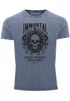 Neverless® Herren T-Shirt Vintage Shirt Printshirt Immortal Skull Vintage Warriors Totenkopf Aufdruck Used Look Slim Fitpreview
