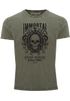 Neverless® Herren T-Shirt Vintage Shirt Printshirt Immortal Skull Vintage Warriors Totenkopf Aufdruck Used Look Slim Fitpreview