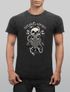 Neverless® Herren T-Shirt Vintage Shirt Printshirt Skull Captain Anker Totenkopf Bart Kapitän Ocean Spirit Aufdruck Used Look Slim Fitpreview