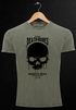 Neverless® Herren T-Shirt Vintage Shirt Printshirt  Skull Death and Bones Totenkopf Club Outfit Used Look Slim Fitpreview