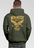 Neverless® Hoodie Backprint Herren Adler Eagle Print Retro Design Rückenaufdruck Kapuzenpullover Männer Fashion Neverless®preview