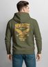 Neverless® Hoodie Backprint Herren Adler Eagle Print Retro Design Rückenaufdruck Kapuzenpullover Männer Fashion Neverless®preview