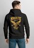 Neverless® Hoodie Backprint Herren Adler Eagle Print Retro Design Rückenaufdruck Kapuzenpullover Männer Fashion Neverless®preview
